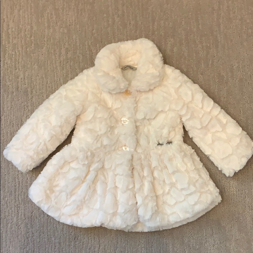 Calvin Klein Cream Cozy Dress Coat size 24m